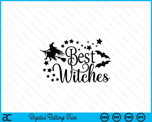 Mejores brujas Mejor amigo que coincide con halloween SVG PNG Cortando archivos imprimibles