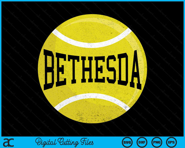 Bethesda Tennis Fan SVG PNG Digital Cutting Files