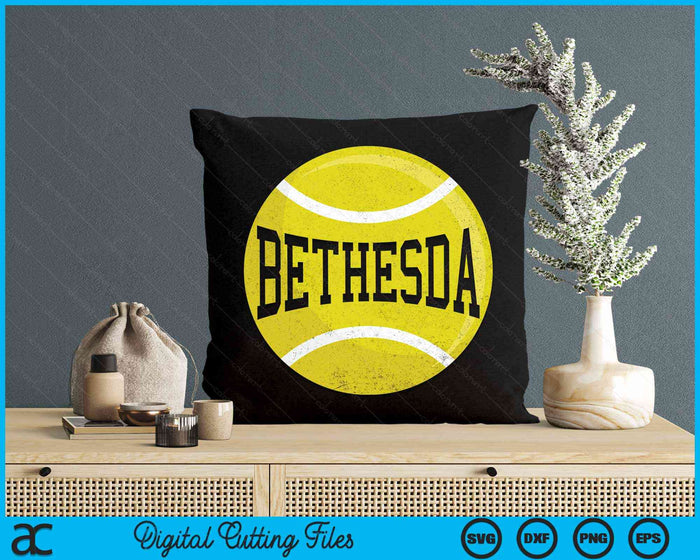 Bethesda Tennis Fan SVG PNG Digital Cutting Files