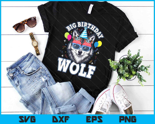 Big Birthday Wolf For Wolves Themed Birthday Wolf Lovers SVG PNG Digital Printable Files