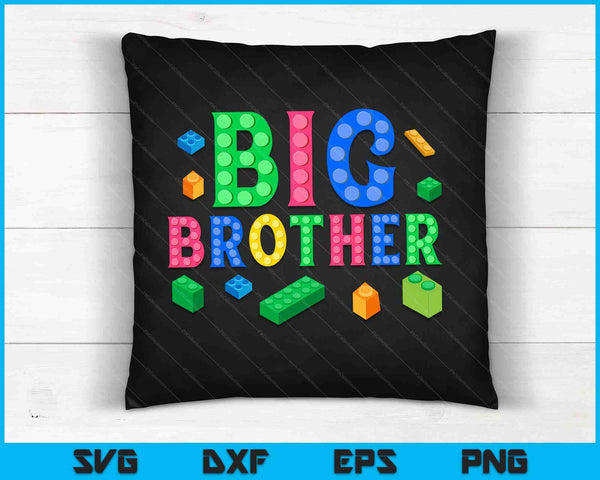 Big Brother Master Builder Building Bricks Blocks SVG PNG Digital Cutting Files