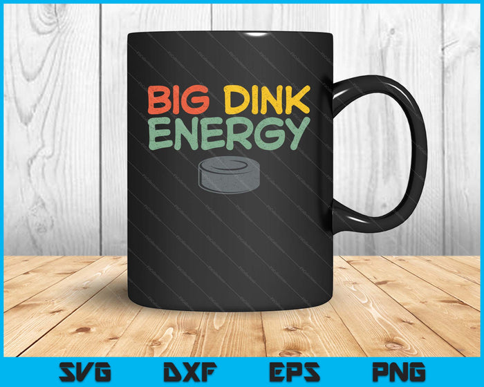 Big Dink Energy Ice Hockey Lover Men Retro SVG PNG Digital Cutting Files