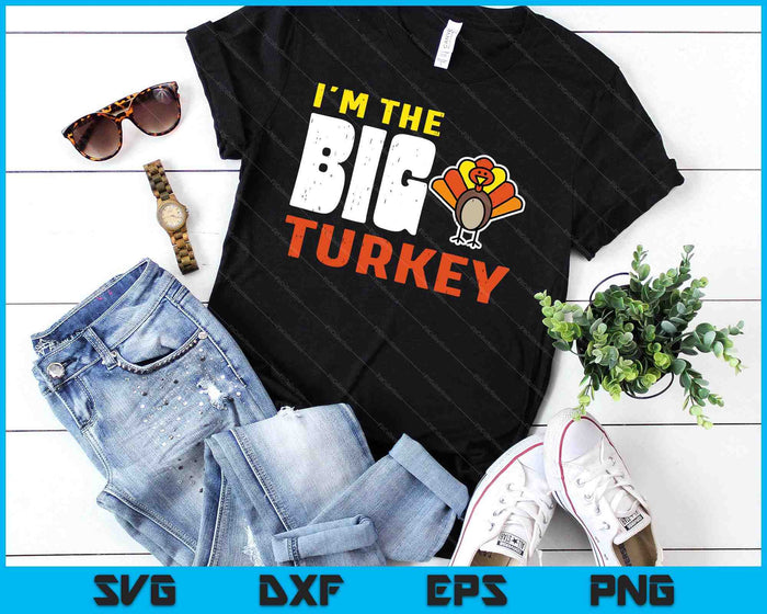 Big Turkey Cute Thanksgiving Matching Family SVG PNG Digital Printable Files