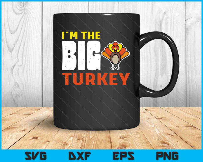 Big Turkey Cute Thanksgiving Matching Family SVG PNG Digital Printable Files