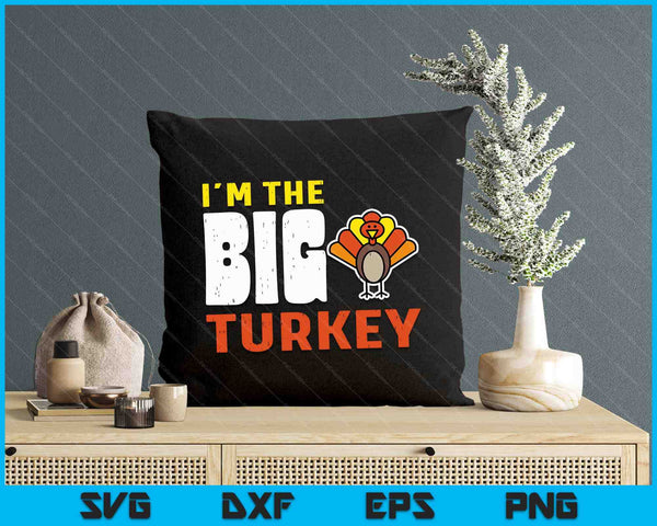 Big Turkey Cute Thanksgiving Matching Family SVG PNG Digital Printable Files