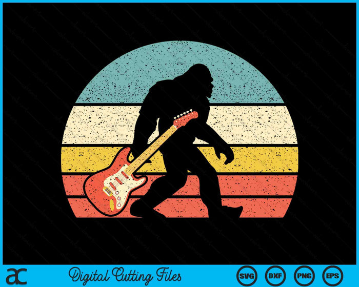 Bigfoot Bass Guitar - Bass Player Bassist Music Guitarist SVG PNG Digital Printable Files