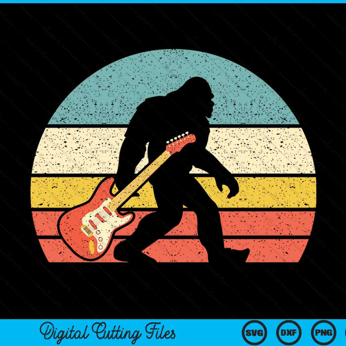 Bigfoot Bass Guitar - Bass Player Bassist Music Guitarist SVG PNG Digital Printable Files