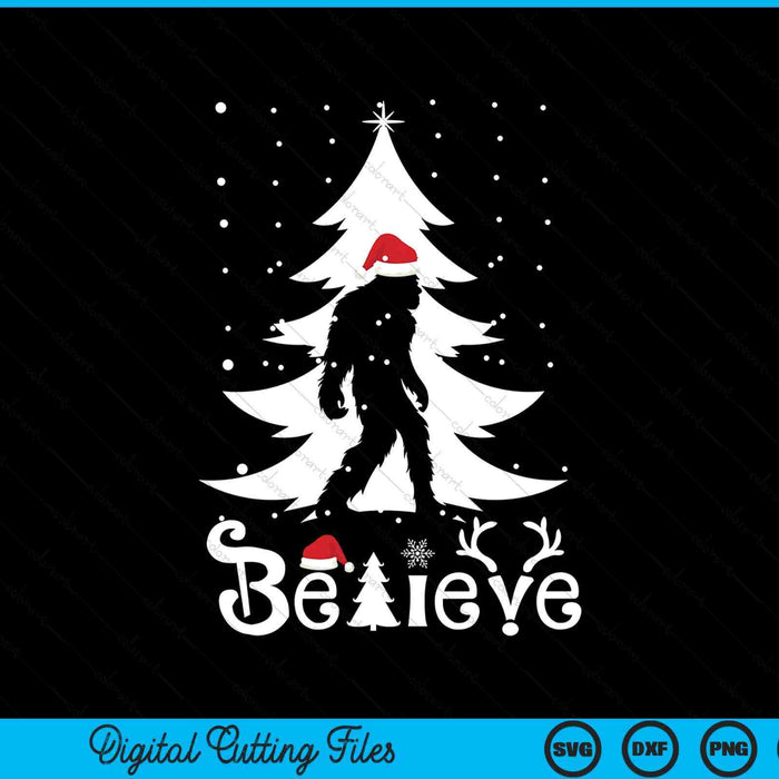 Bigfoot Christmas for Christmas SVG cut file