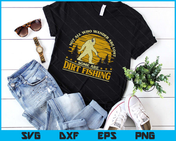 Bigfoot Dirt Fishing Metal Detecting Funny Metal Detector SVG PNG Digital Printable Files