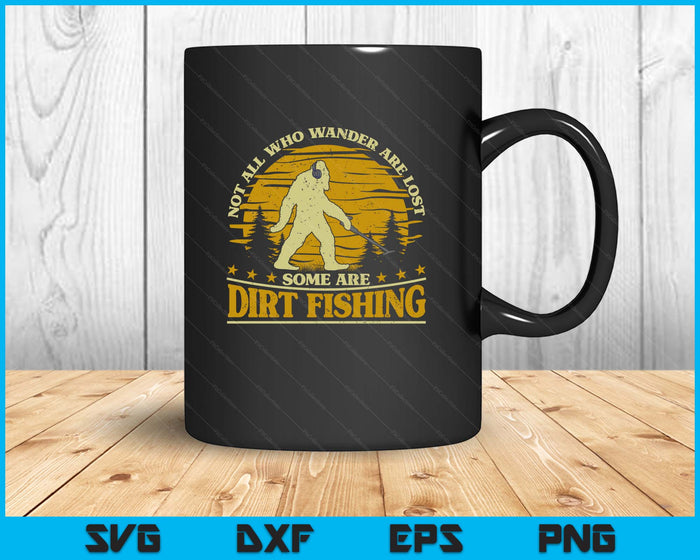 Bigfoot Dirt Fishing Metal Detecting Funny Metal Detector SVG PNG Digital Printable Files
