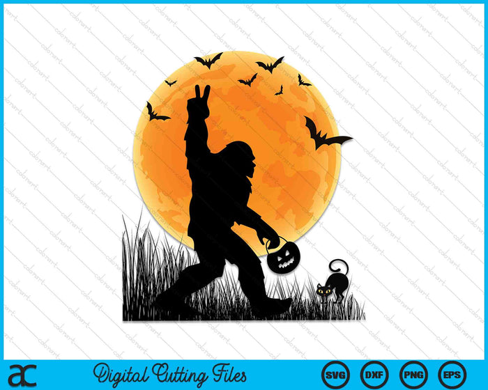 Bigfoot Funny Halloween Rocking Sasquatch SVG PNG Digital Cutting Files