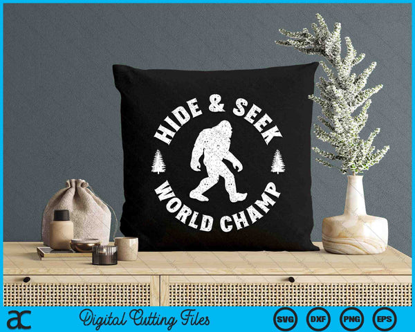 Bigfoot Hide And Seek World Champion Sasquatch Retro Vintage SVG PNG Digital Printable Files