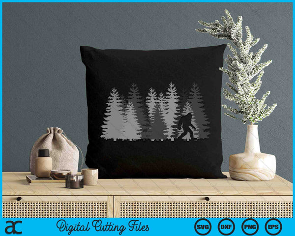 Bigfoot In The Forest Sasquatch Yeti SVG PNG Digital Printable Files