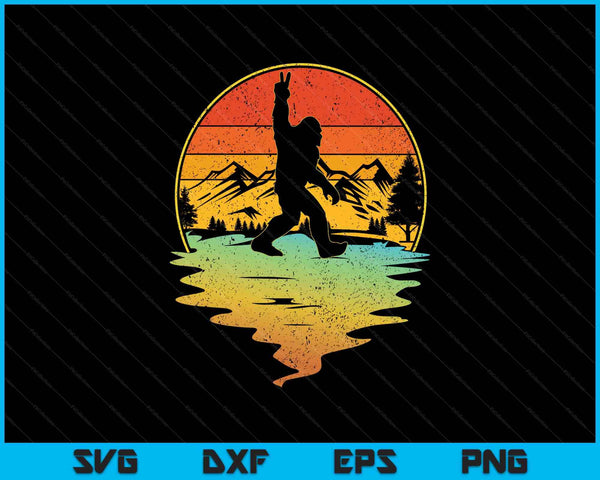 Bigfoot rock on sasquatch rock and roll SVG cut file