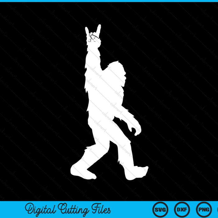 Bigfoot Rock and Roll Sasquatch Believers SVG PNG Archivos de corte digital