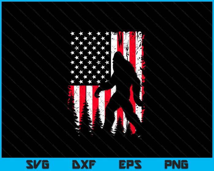 Bigfoot Sasquatch Firecracker American USA Funny 4th Of July SVG PNG Digital Printable Files