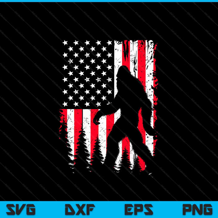 Bigfoot sasquatch firecracker American USA 4th of July SVG cut file