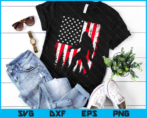 Bigfoot Sasquatch Firecracker American USA Funny 4th Of July SVG PNG Digital Printable Files