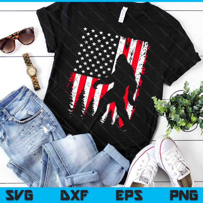 Bigfoot Sasquatch Firecracker American USA Funny 4th Of July SVG PNG Digital Printable Files