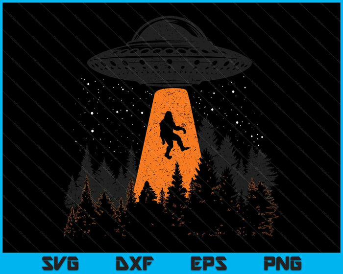 Bigfoot Sasquatch Ufo Alien Abduction Yeti Cryptid Bigfoot SVG PNG Digital Printable Files