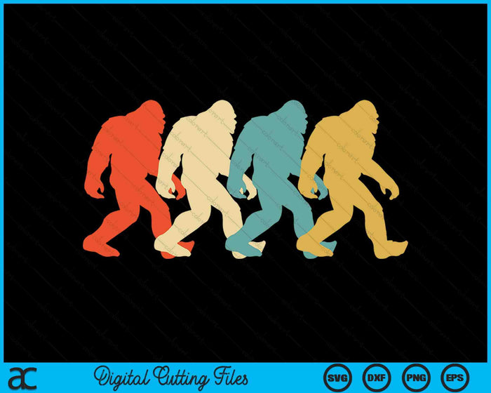 Bigfoot Silhouette Retro Pop Art Sasquatch Graphic SVG PNG Digital Printable Files