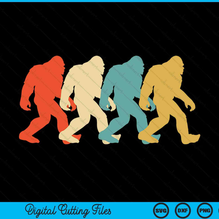 Bigfoot Silhouette Retro Pop Art Sasquatch Graphic SVG PNG Digital Printable Files