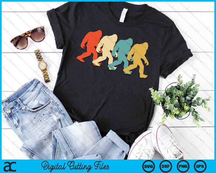 Bigfoot Silhouette Retro Pop Art Sasquatch Graphic SVG PNG Digital Printable Files