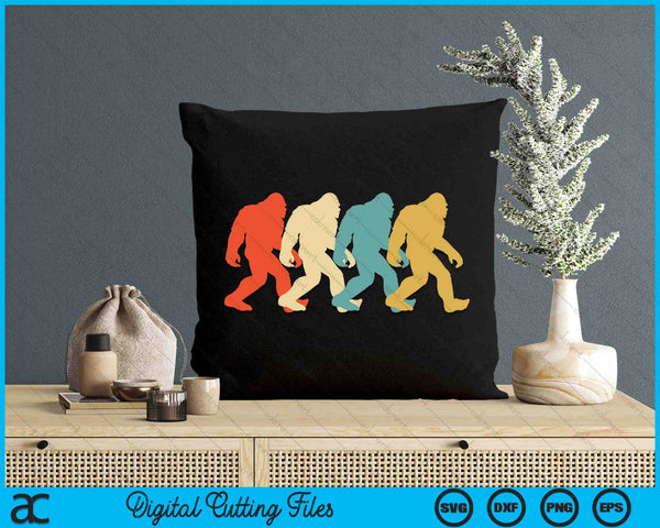 Bigfoot Silhouette Retro Pop Art Sasquatch Graphic SVG PNG Digital Printable Files