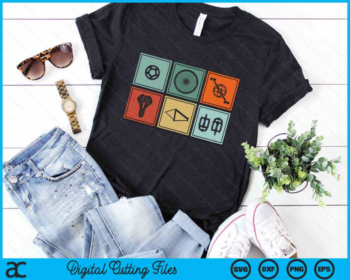 Biking Cycling Vintage Bicycle Parts Cyclist Gifts SVG PNG Digital Cutting Files