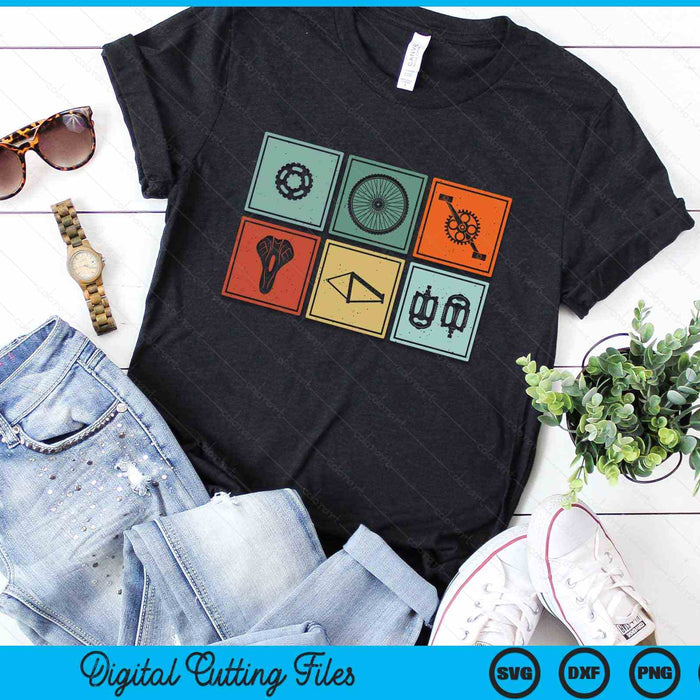 Biking Cycling Vintage Bicycle Parts Cyclist Gifts SVG PNG Digital Cutting Files