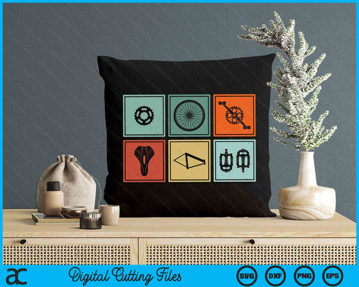 Biking Cycling Vintage Bicycle Parts Cyclist Gifts SVG PNG Digital Cutting Files