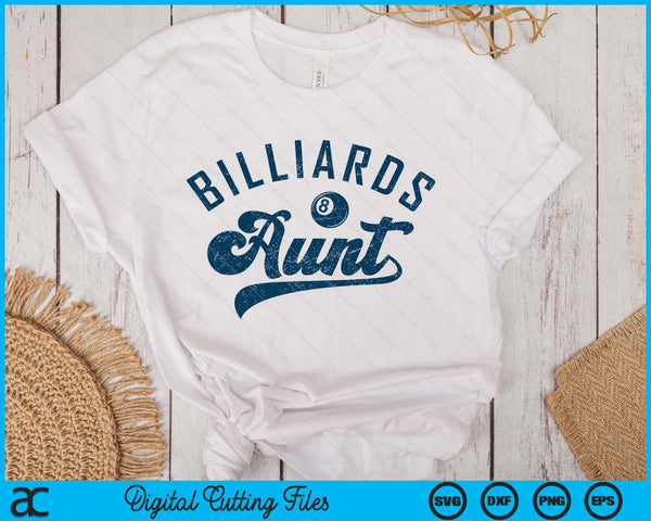 Billiards Aunt Mother’s Day SVG PNG Digital Printable Files