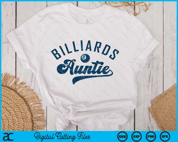 Billiards Auntie Mother’s Day SVG PNG Digital Printable Files