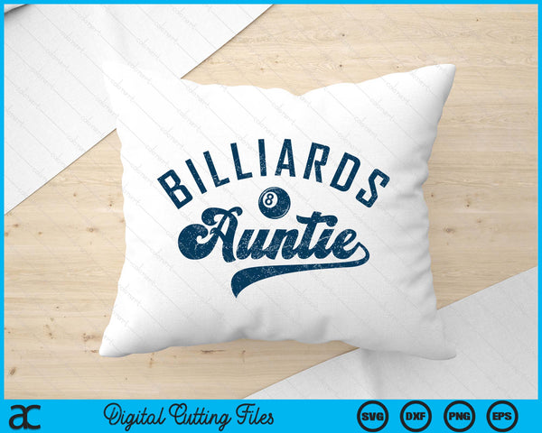 Billiards Auntie Mother’s Day SVG PNG Digital Printable Files