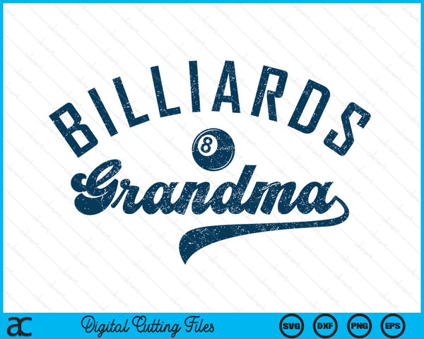 Billiards Grandma Mother’s Day SVG PNG Digital Printable Files