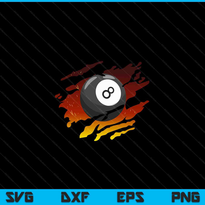 Billiards men 8 ball pool pool league snooker eight ball SVG cut file