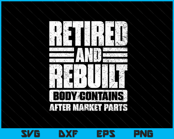 Bionic Aftermarket Parts Design Knee and Hip Replacement SVG PNG Digital Cutting Files