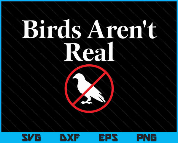 Los pájaros no son reales para hombres mujeres niños SVG PNG archivos de corte digital
