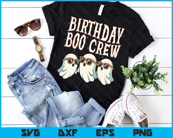 Birthday Boo Crew Matching Halloween Birthday Party Ghosts SVG PNG Digital Printable Files