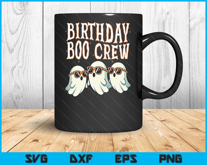 Birthday Boo Crew Matching Halloween Birthday Party Ghosts SVG PNG Digital Printable Files