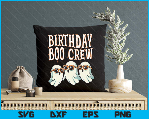 Birthday Boo Crew Matching Halloween Birthday Party Ghosts SVG PNG Digital Printable Files