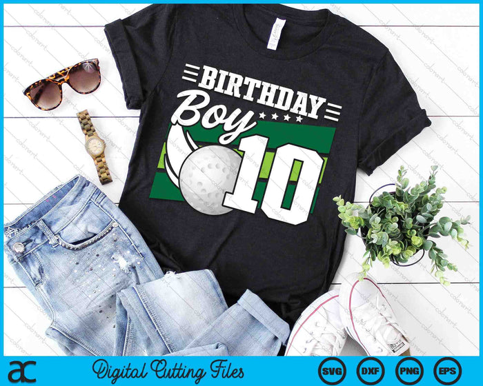 Birthday Boy 10 Years Old Hockey Lover Birthday SVG PNG Digital Cutting Files