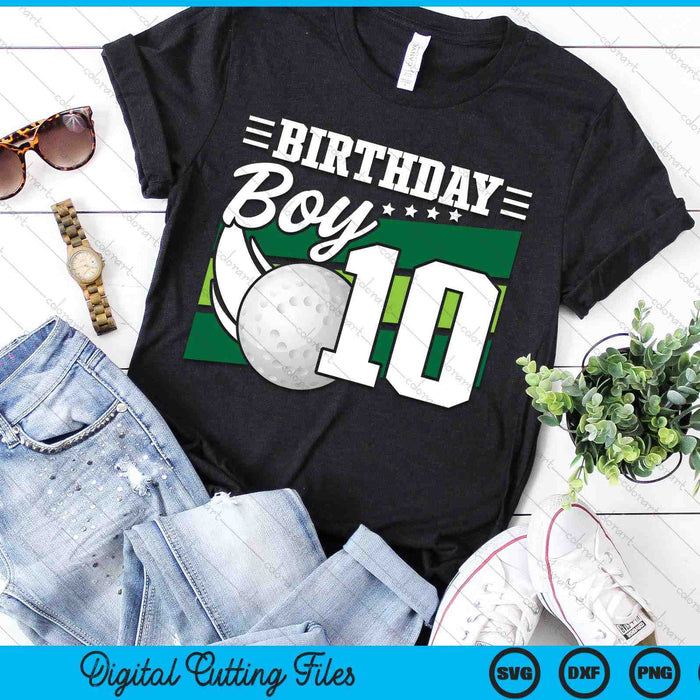 Birthday Boy 10 Years Old Hockey Lover Birthday SVG PNG Digital Cutting Files