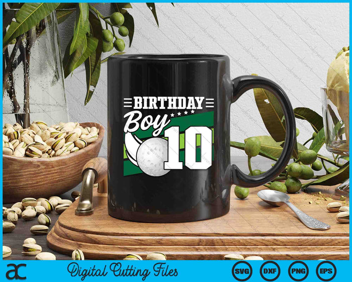 Birthday Boy 10 Years Old Hockey Lover Birthday SVG PNG Digital Cutting Files