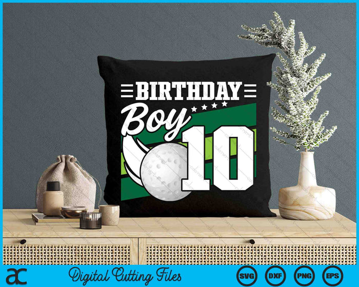 Birthday Boy 10 Years Old Hockey Lover Birthday SVG PNG Digital Cutting Files