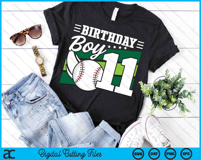 Birthday Boy 11 Years Old Baseball Lover Birthday SVG PNG Digital Cutting Files