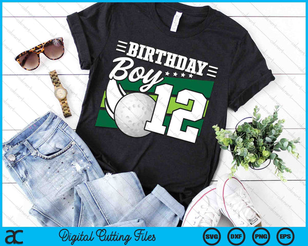 Birthday Boy 12 Years Old Hockey Lover Birthday SVG PNG Digital Cutting Files