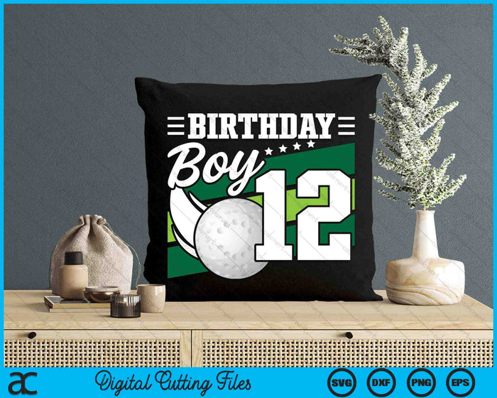 Birthday Boy 12 Years Old Hockey Lover Birthday SVG PNG Digital Cutting Files