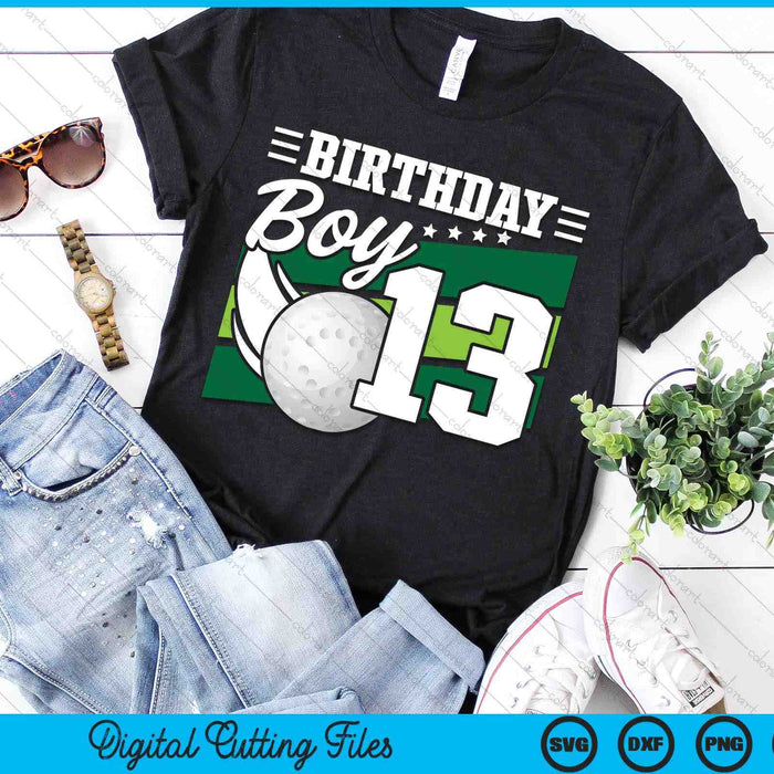 Birthday Boy 13 Years Old Hockey Lover Birthday SVG PNG Digital Cutting Files