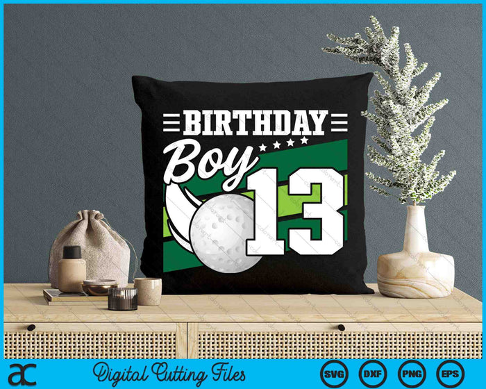 Birthday Boy 13 Years Old Hockey Lover Birthday SVG PNG Digital Cutting Files